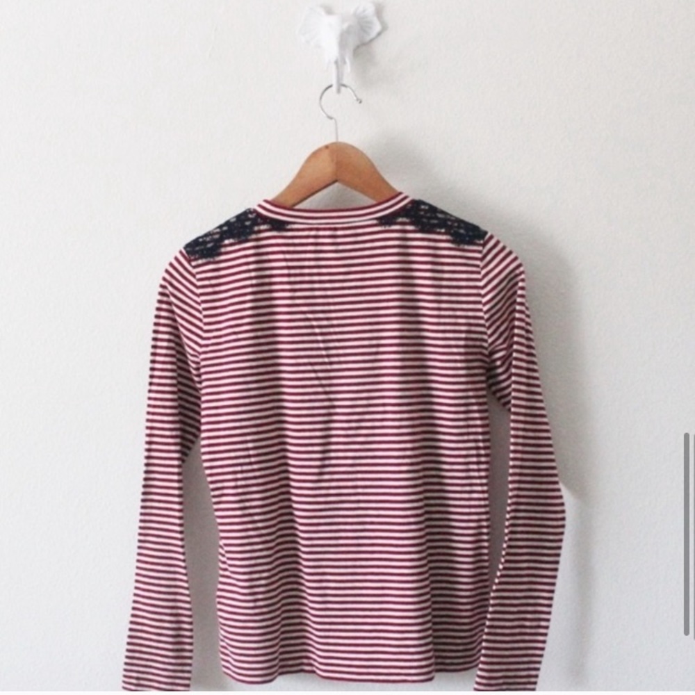 RELISTED ๐ HP ๐ J. Crew Striped Lace Long Sleeve L572 - Picture 6 of 7